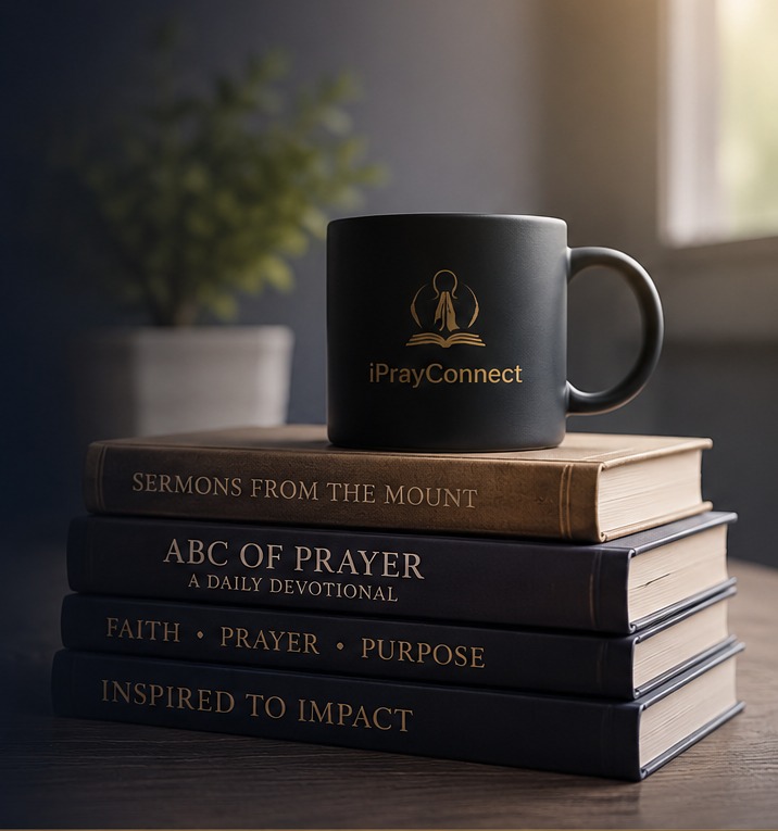 Books and an iPray Connect mug